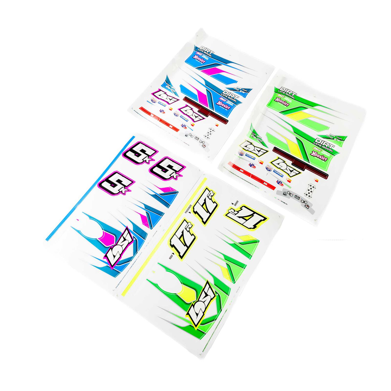 Losi Graphics Set, Blue, Green: 22S DLM