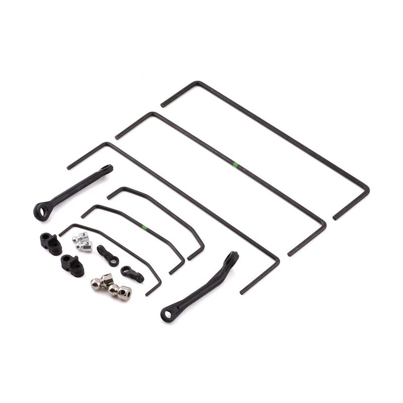 Front & Rear Sway Bar Set (3) SBR 2.0 Losi