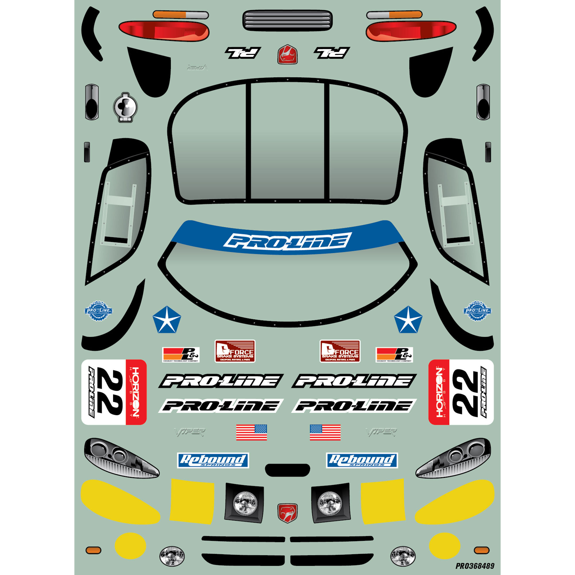 Pro-Line Racing 1/12 Pre-Cut 2002 Dodge Viper GTS Clear Body: Losi