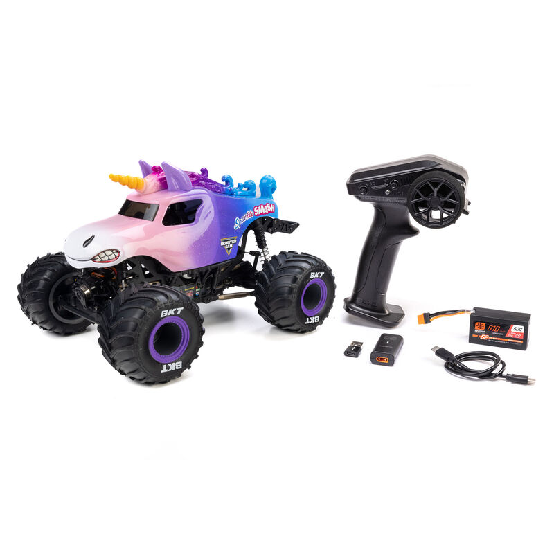 Losi 1/18 Mini LMT Sparkle Smash 2S 4X4 RTR Brushed Monster Truck (Battery & Charger Included)