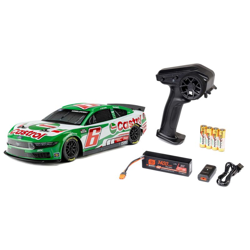 Losi 1/12 NASCAR RC Race Car Brad Keselowski No. 6 2026 Castrol Ford Mustang 2S AWD RTR Brushed On-Road (Battery & Charger Included)