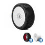 AKA PRODUCTS, INC. 1/8 Reverb Soft Long Wear Front/Rear Off-Road Buggy Tires Racer Bundle, White
