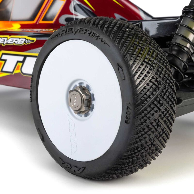 AKA PRODUCTS, INC. 1/8 Reverb Soft Long Wear Front/Rear Off-Road Buggy Tires Racer Bundle, White