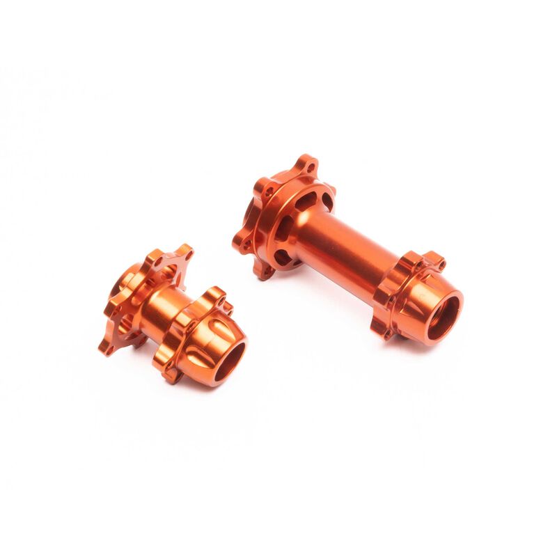 Aluminum Hub Set, Machined, Orange: PM-MX/SM