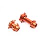 Aluminum Hub Set, Machined, Orange: PM-MX/SM