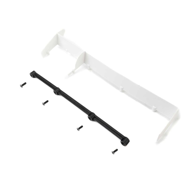 Losi Rear Spoiler Set, White: 22S DLM