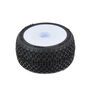 1/24 Electron 2.0 Buggy F/R Tires Mounted 7mm White (4): Micro-B