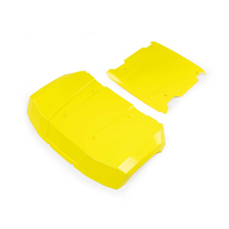 Losi Body Panel, Hood and Roof, Florescent Yellow: 5IVE-T 3.0