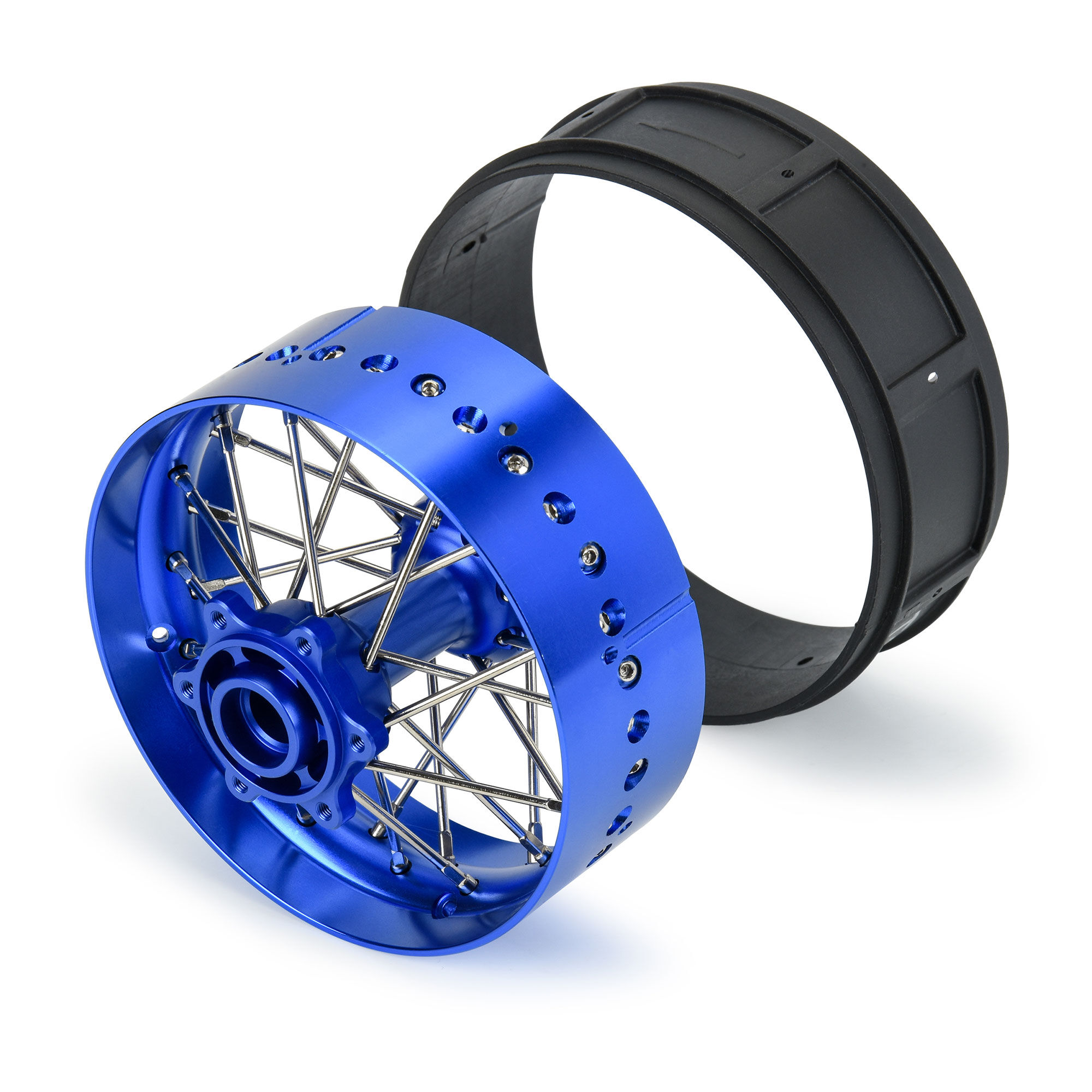Pro-Line Racing 1/4 Pro-Spec Aluminum V2 Bead Rear Wheel Blue/Blue