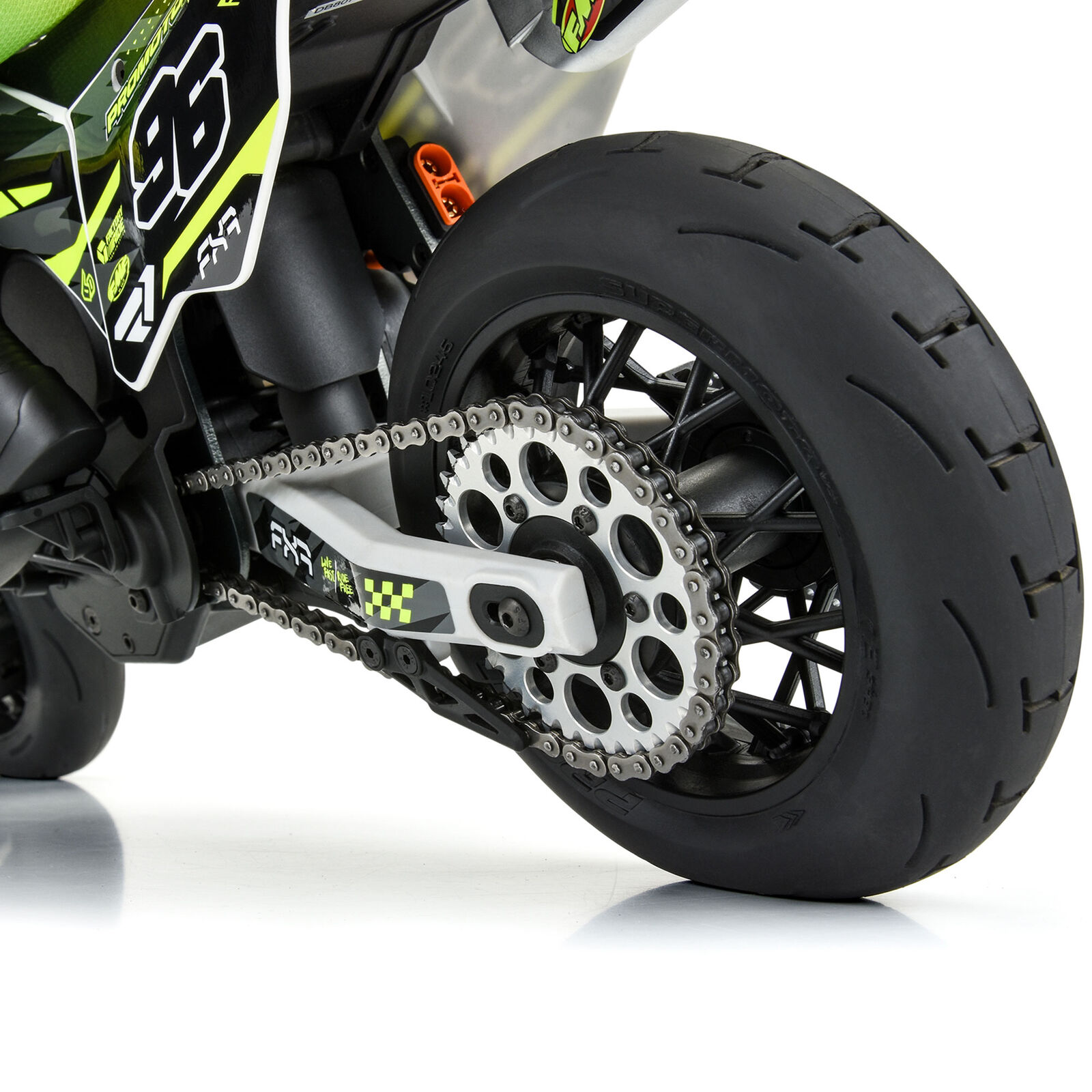 Losi Rear Wheel Set, Black: PM-MX - LOS46001