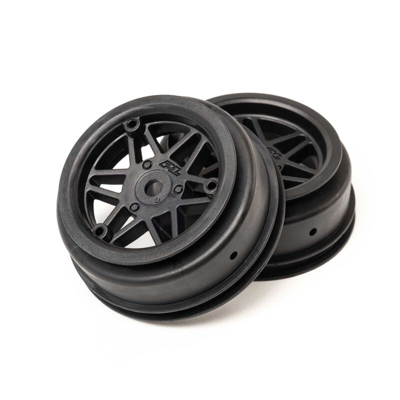 Pro-Line Racing 1/10 Sheriff Dirt Oval Wheels, 12mm Hex, Black (2): Losi Sprint Car (Front)