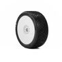 AKA PRODUCTS, INC. 1/8 Reverb Super Soft Long Wear Front/Rear Off-Road Buggy Tires Racer Bundle, White