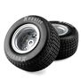 Losi Hoosier Tires, Medium, Mounted, Satin Aluminum, FR/RR (2): 22S DLM