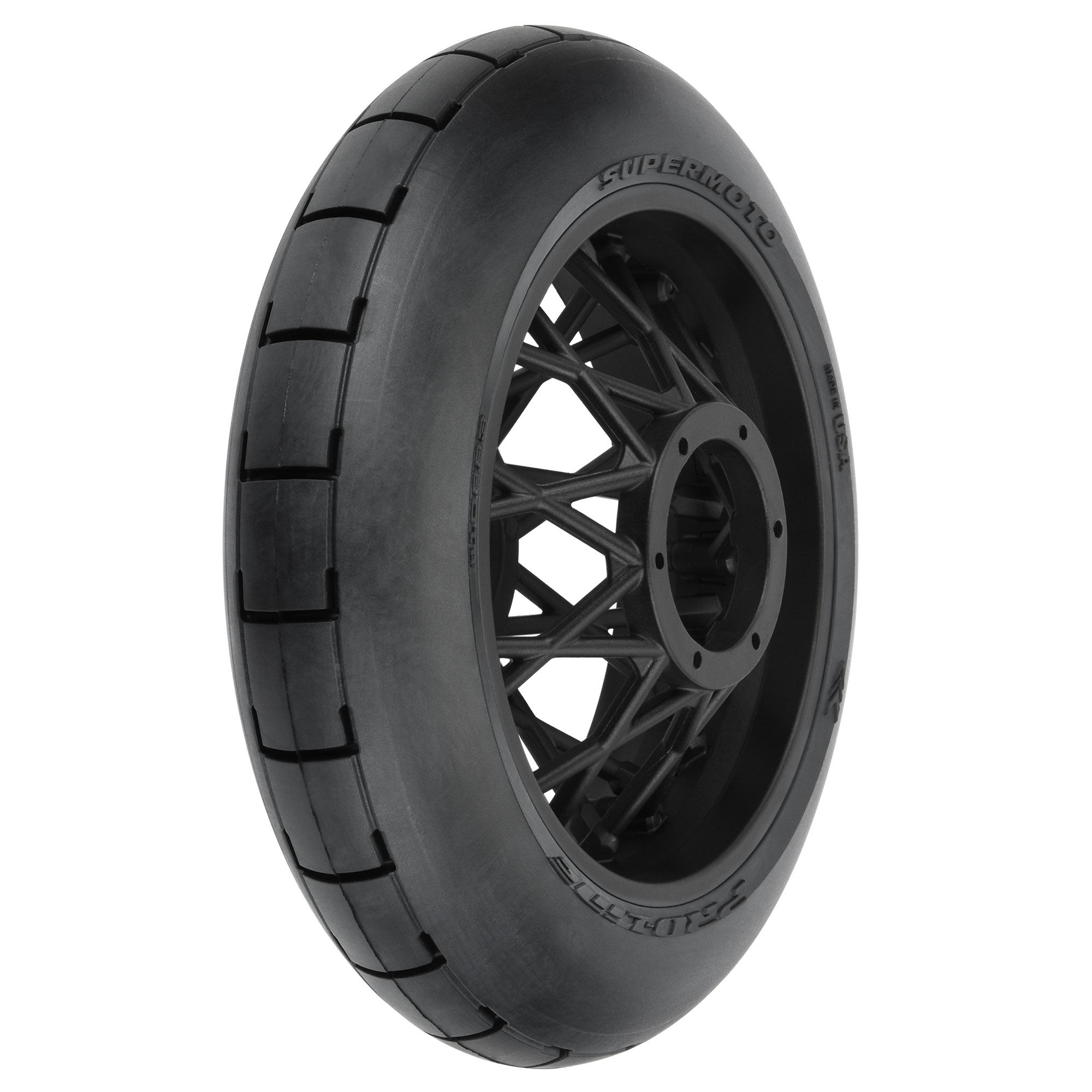 1/4 Supermoto S3 Motorcycle Rear Tire MTD Black (1): PROMOTO-MX | Losi