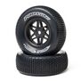 Pro-Line Racing 1/10 Sheriff Dirt Oval Wheels, 12mm Hex, Black (2): Losi Sprint Car (Front)