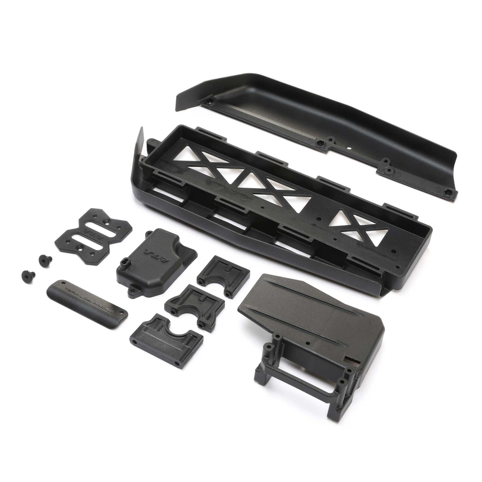 Losi Battery Tray, Center Differential & Servo Mount: 8XE 2.0