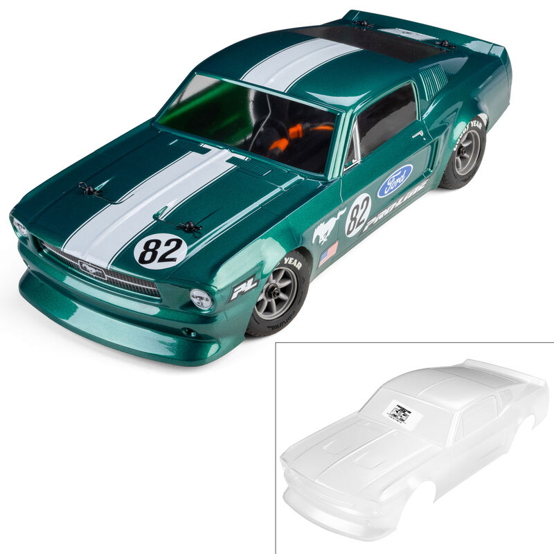 Pro-Line Racing 1/12 Pre-Cut 1968 Ford Mustang Clear VTA Body: Losi NASCAR&reg; Race Car