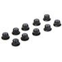 M3 Flanged Aluminum Lock Nuts, Black (10)