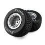 Losi Hoosier Tires, Soft, Mounted, Satin Aluminum, FR/RR (2): 22S DLM