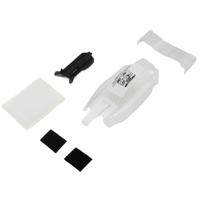 1/24 Pre-Cut Crowd Pleazer Clear Body with ESC Relocator: Losi Micro-B