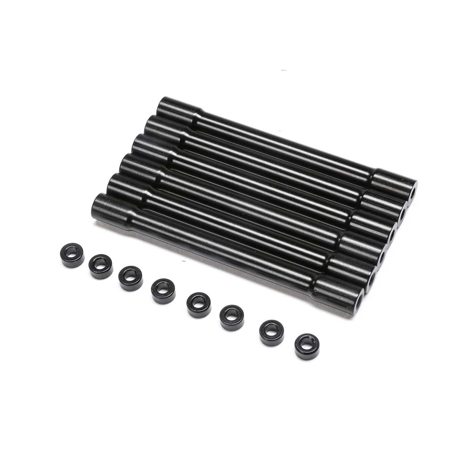 Aluminum Crossbar & Spacer, Cab Section, Black (6): TLR Tuned LMT