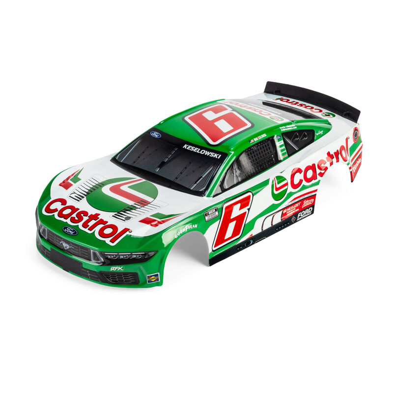 Losi 1/12 Brad Keselowski No. 6 Castrol 2026 Ford Mustang Body: NASCAR GROM