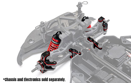 Dual-Stage Anodized Race Styling for the Losi Hendrick Motorsports Track Package