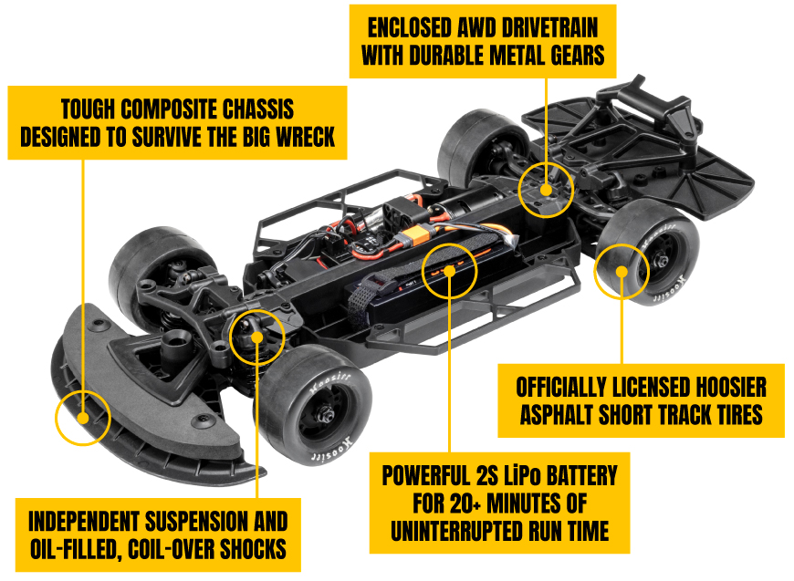 Losi 1/12 Asphalt Late Model RC Race Car Dale Earnhardt Jr. No. 8 Infographic