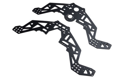 ALUMINUM POWDER-COATED CHASSIS PLATES for the Losi 1/18 Mini LMT Sparkle Smash 2S Ready-To-Run Brushed Monster Truck