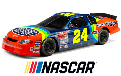 OFFICIALLY LICENSED for the Losi 1/12 NASCAR RC Race Car Jeff Gordon No. 24 Dupont Chevrolet Monte Carlo 2S AWD RTR Brushed On-Road