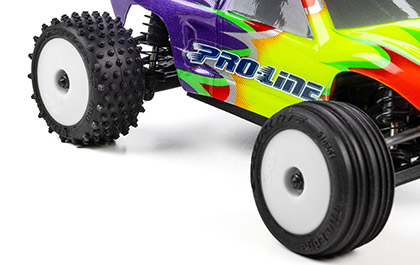 Front and Rear-Specific Setup for the Pro-Line Edge Front Tires Mounted on 7mm Hex Wheels