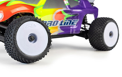 Balanced Front and Rear Performance for the Pro-Line 1/28 Prism Front/Rear Carpet Tires