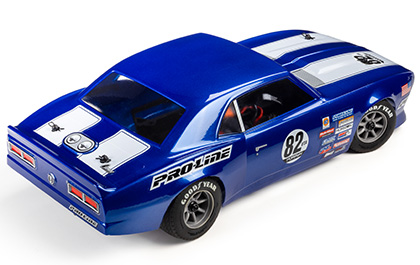 Authentic Muscle Car Stance for the Pro-Line 1/12 Goodyear Blue Streak VTA Rear Tires Mounted 8mm Gray Wheels (2): Losi NASCAR&reg; Race Car