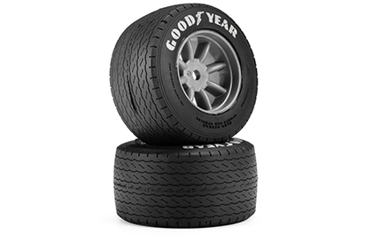 Ready to Install for the Pro-Line 1/12 Goodyear Blue Streak VTA Rear Tires Mounted 8mm Gray Wheels (2): Losi NASCAR&reg; Race Car
