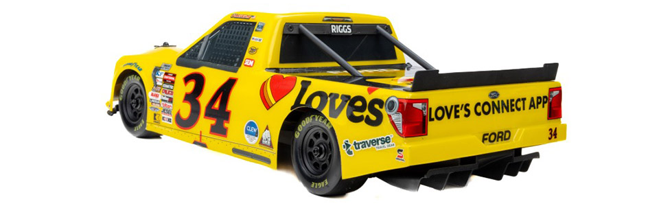 Race-Grade Durability for the Pro-line Racing 1/12 Pre-Painted Layne Riggs #34 Love's RC Body