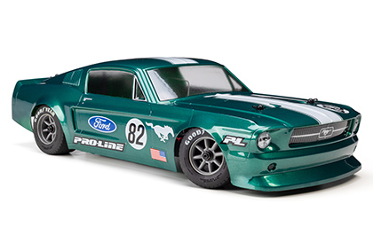 Built for the LOSI NASCAR Platform for the Pro-Line 1/12 Pre-Cut 1968 Ford Mustang Clear VTA Body: Losi NASCAR&reg; Race Car