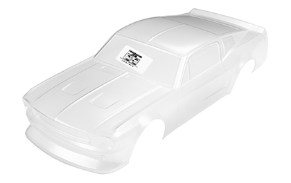 Pre-Cut for Faster Builds for the Pro-Line 1/12 Pre-Cut 1968 Ford Mustang Clear VTA Body: Losi NASCAR&reg; Race Car
