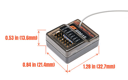 Compact Design for the Spektrum SR615 DSMR 6-Channel Water Resistant Receiver