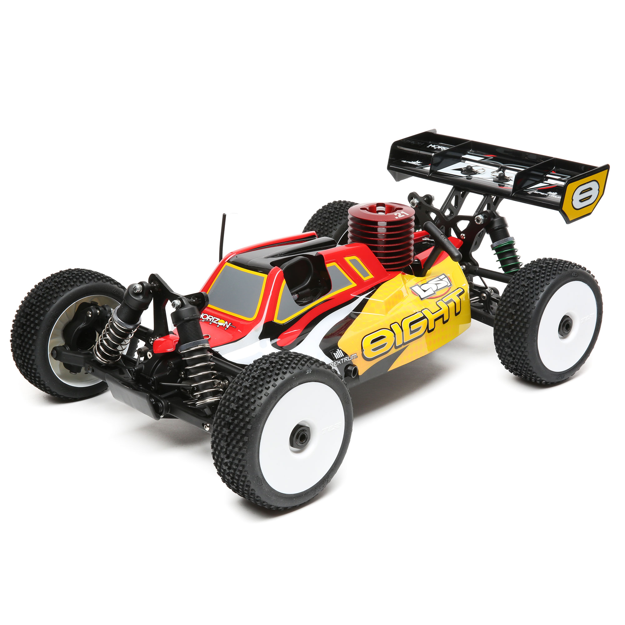 1/8 8IGHT 4WD Buggy Nitro RTR, Red/Yellow Losi