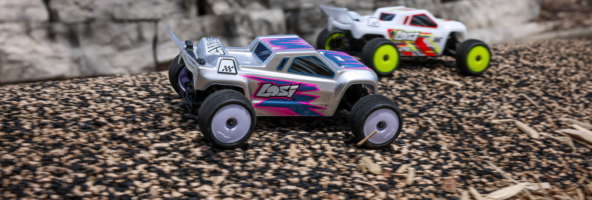 The Losi 1/28 Micro-T 2S 2WD Ready-to-Run RC Stadium Truck